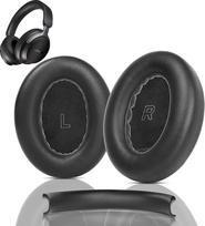 "QC Ultra" ausų pagalvėlės ir galvos juosta, tinkančios "Bose QuietComfort (QC) Ultra" belaidėms ausinėms, atsarginės ausų pagalvėlės ir galvos juosta (baltyminė oda / atminties putos)