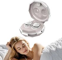 "Xmenha" mažos "Bluetooth" miego ausinės, mini belaidės miego ausinės su triukšmo slopinimu, atsparios vandeniui, skirtos šoniniam miegui, juodos, belaidės mažos ausinės "iPhone", "Android" ir kt.