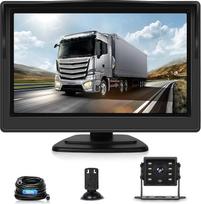 5 colių IPS monitorius, HD 720P atbulinės eigos kamera, IP68 vandeniui atspari, naktinio matymo atbulinės eigos vaizdas su 10 m kabeliu, skirta sunkvežimiams, priekaboms, autobusams, mikroautobusams, žemės ūkio mašinoms, nameliams ant ratų, karavanams