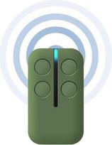 Bijoux - Universal-Fernbedienung mit Multifrequenz 330 MHz - 868 MHz, kompatibel mit Toren, Garagen, Rollläden, elektrischen Türen, 4 in 1 mit Rolling Code und festem Code, AMC-Technologie, Grün