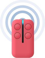 Bijoux - Universal-Fernbedienung mit Multifrequenz, 330 MHz - 868 MHz, kompatibel mit Tore, Garagen, Rollläden, elektrischen Türen, 4 in 1 mit Rolling Code und festem Code (Rosa)