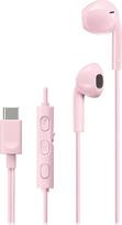 JVC HA-FR17UC-P "Bud" tipo USB-C ausinės su įmontuotu DAC, užtikrinančiu galingą ir krištolo skaidrumo garsą, praktišku mikrofonu ir 3 mygtukų nuotolinio valdymo pulteliu, itin kompaktiško dizaino (rožinės spalvos)