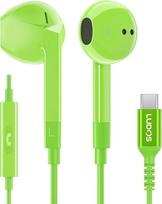 LUDOS Ferox USB C ausinės, 5 metų garantija iPhone 16 15 Pro Max Plus Samsung Galaxy S24 S23 Ultra S22 S22 S21 FE S20 A53 A54, USB C tipo ausinės su mikrofonu "In-Ear" su kabeliu iPad Pro -