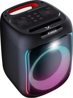 MAJESTIC FIRE 12 Bluetooth Speaker, Multicolor LED Lights, USB/MicroSD/AUX-IN/MIC, Wired Microphone Included, Rechargeable Battery, TWS, Carry Handle