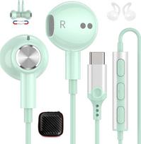 USB C ausinės "iPhone 16 15 Pro Max" "Samsung Galaxy A16 A56 5G A36 A55 A26 S25 S24 In-Ear ausinės su mikrofonu HiFi stereofoninės ausinės C tipo In-Ear ausinės "Xiaomi 15 14 Pixel 9 8a
