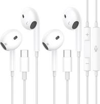 USB C ausinės iPhone 16/15/Plus/Pro/Pro/Pro Max, HiFi stereofoninės ausinės su integruotu mikrofonu ir garsumo valdymu, suderinamos su iPadPro, Pixel 7/6, Galaxy A55/A34/A54/A53/S24/S23 FE, 2