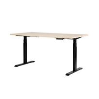DEXO 3R reguliuojamo aukščio stalas 1600x800x25mm ąžuolo spalvos stalviršis, juodas rėmas