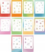 LoveInstant Rinkinys 10x Naklejki Ramki Do Fuji Instax Mini 99 12 11 40 Evo Liplay Link / Gradient