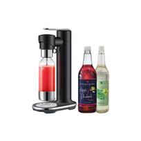 Sage the InFizz™ Fusion gazuotų gėrimų gaminimo aparatas - triufelio juodas + sirupų rinkinys (Apple&Rhubarb x Mojito Mint)