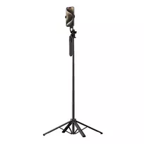 Asmenukių lazda WH181-Y1S 1.75m aluminum alloy telescopic tripod with phone holder – juodos spalvos