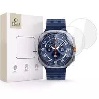 Tech-Protect Glass Fit+ 2-pack apsauginis stiklas skirtas Samsung Galaxy Watch Ultra 47 mm – transparent