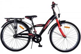 Miesto dviratis Volare Thombike, 24 colių, 3 pavaros, juodas - raudonas