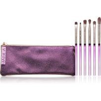 NABLA Cosmetics Amethyst akių makiažo šepetėlių rinkinys su krepšeliu