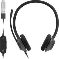 "Cisco" ausinės 322 USB-C, laidinės dvigubos ausinės, "Webex" valdiklis su USB-C, anglies juodos spalvos, dvejų metų ribota garantija (HS-W-322-C-USBC)