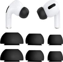 Just Accessories Ersatz-Ohrstöpsel für Airpods Pro und Airpods Pro 2. Generation mit Geräuschreduzierungslöchern, Silikon-Ohrstöpsel für Airpods Pro XS/S/M/L, Schwarz, 4 Paar XS/S/M/L)