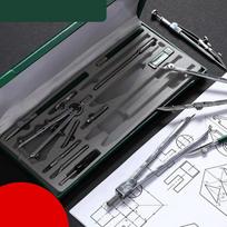 Profesionalus pieštukų kompasas, metalinis, 15 dalių rinkinys, piešimo instrumentų piešimo įrankių rinkinys, pieštukų kompasas