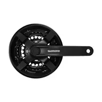 Švaistiklis Shimano 6/7/8-Speed Black FC-TY301 48/38/28T 170mm