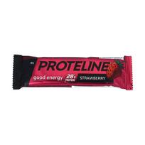 PROTELINE - Braškių skonio baltyminis batonėlis su konditeriniu glaistu (40g)
