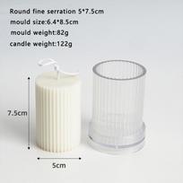 Rankų darbo plastikinių žvakių formų aromatinė žvakių formavimo forma visų rūšių apvalioms ilgoms juostelėms Round fine serration 5x7.5cm
