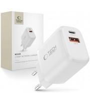 Baltas 1xUSB-A + 1xUSB-C PD30W/QC3.0 pakrovėjas "Tech-Protect NCA30 2-Port"