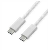 USB kabelis Roline USB-C - USB-C 1 m, baltas (11.02.8340)