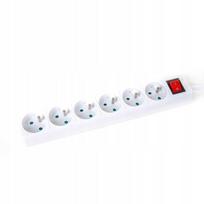 Valueline OMEGA ilgintuvas, maitinimo laidas, 1,5 m, 16 A, 6 lizdai, E tipo, prancūziškai baltas [46083]