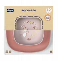 Chicco Rinkinys 2 lėkštės persikų skonio, 12 mėn.+