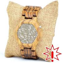 Medinis LED laikrodis OldWood MW15 (Prekė su defektu 9902329)