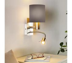 Eglo 96481 - LED lankinė lempa PASTERI 1xE27/40W+LED/3,8W pilka