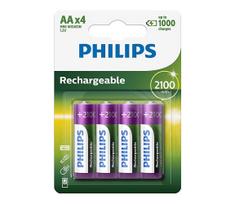 Philips R6B4A210/10 – 4 vnt. AA MULTILIFE NiMH 1,2V 2100 mAh įkraunamos baterijo