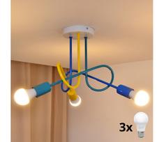 LED vaikiškas lubinis šviestuvas OXFORD 3xE27/15W/230V