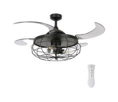 FANAWAY 212920 - LED lubinis ventiliatorius INDUSTRI 3xE27/4W/230V juodas + DO