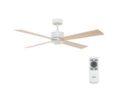 Lucci air 213171 - LED lubinis ventiliatorius NEWPORT mediena/balta/béžinė + DO