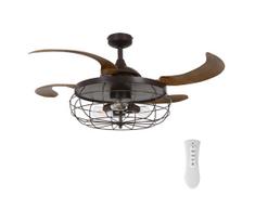FANAWAY 212921 - LED lubinis ventiliatorius INDUSTRI 3xE27/4W/230V rudas + DO