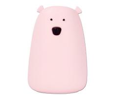LED RGB vaikiška jutiklinė lempa BEAR LED/0,8W/5V rožinė + USB