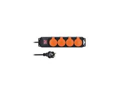 Solight PP333 - 5m pratęsimo laidas su jungikliu 4 lizdai IP44