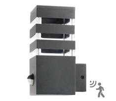 Lauko sieninis šviestuvas su sensoriumi TEKSAS 1xE27/12W/230V IP44 antracitas