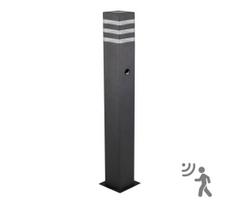 Lauko šviestuvas su sensoriumi TEKSAS 1xE27/12W/230V IP44 74 cm antracitas