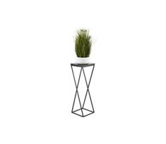 Stovas gėlėms LOFT 70x24 cm, juodas