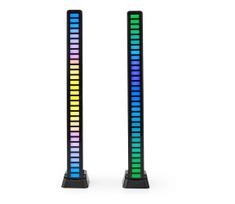 Nedis GALDP110BK - 2x LED RGB įkraunama stalo lempa LED/250 mAh
