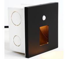 Emithor 70424 - LED laiptų šviestuvas su sensoriumi VIX LED/1W/230V 4000K juodas
