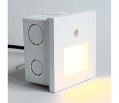 Emithor 70414 - LED laiptų šviestuvas su sensoriumi SUNNY LED/1W/230V balta