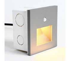 Emithor 70416 - LED laiptų šviestuvas su sensoriumi SUNNY LED/1W/230V pilkas