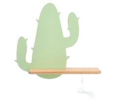 Vaikiškas LED sieninis šviestuvas su lentyna CACTUS LED/4W/230V žalias/medis
