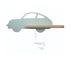 LED vaikų sieninis šviestuvas su lentynėle CAR LED/5W/230V žalia/medis