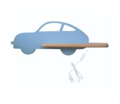 LED vaikų sieninis šviestuvas su lentyna CAR LED/5W/230V mėlynas/medis