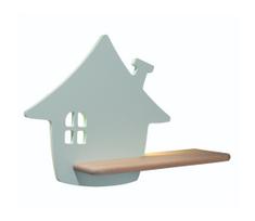 LED vaikų sieninis šviestuvas su lentyna HOUSE LED/4W/230V žalia/medis