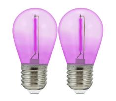 RINKINYS 2x LED lemputė PARTY E27/0,3W/36V violetinė