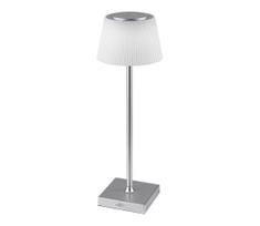 Rabalux 76013- LED įkraunama stalinė lempa TAENA 4W/3,7V IP44 sidabrinė