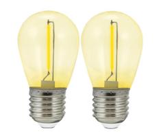 RINKINYS 2x LED lemputė PARTY E27/0,3W/36V geltona